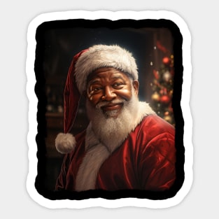 Black Santa realistic Sticker